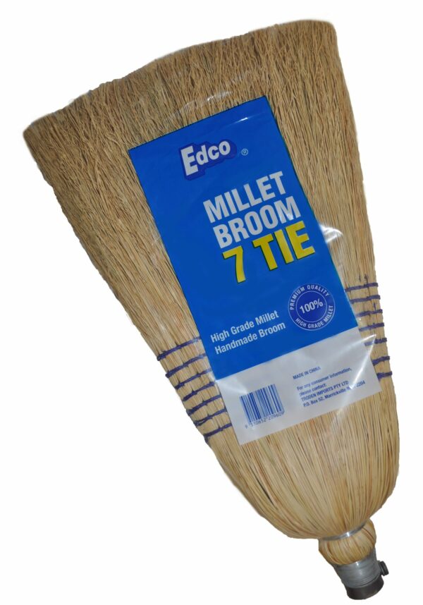 10190 Edco 7 Tie Millet Broom With Handle.jpg
