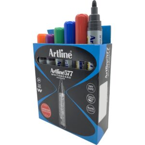 Whiteboard Marker Pens-Assorted-Artline-Bullet Tip-Standard-12-3.0mm-16794.jpg